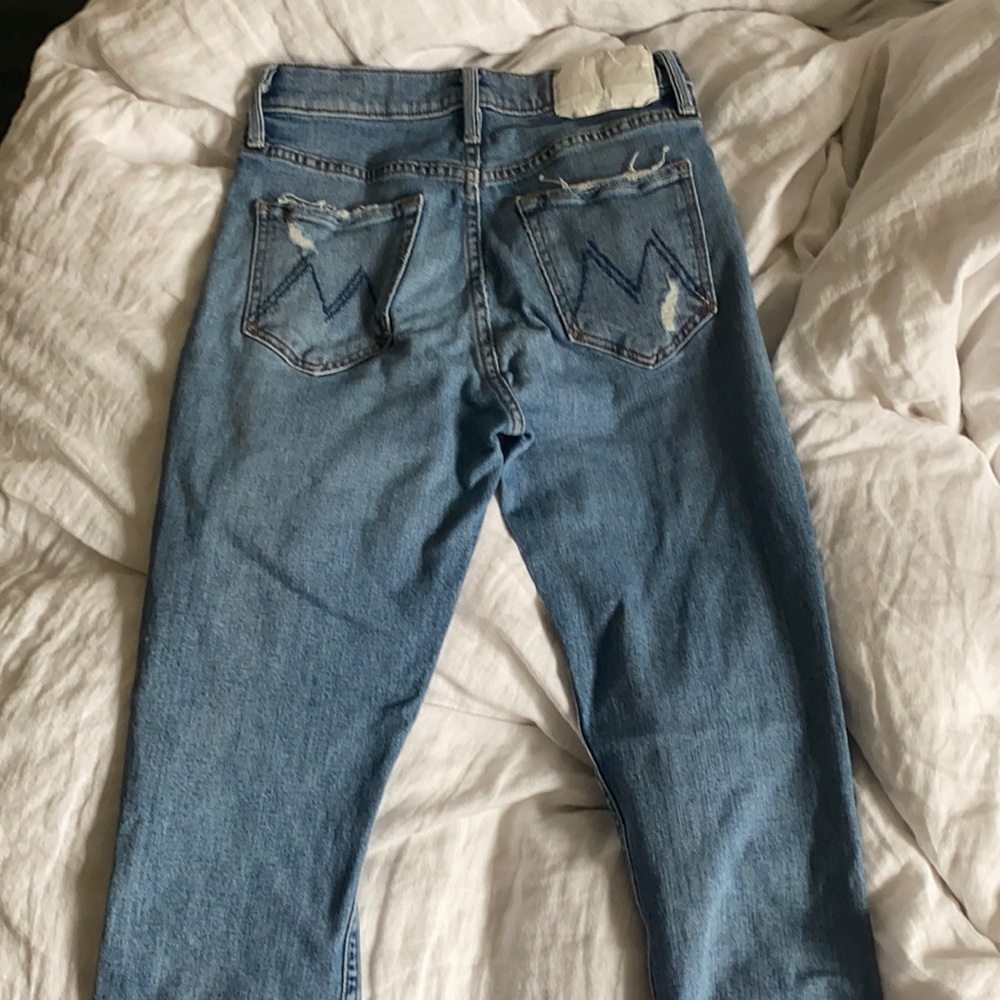 One of a kind Mother straight leg jeans, best fits 24 / 25